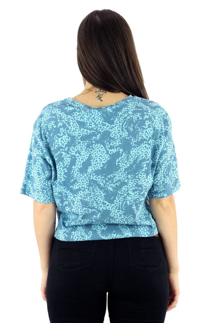 Camiseta Puma Elevated Cropped Feminina Azul - NewSkull