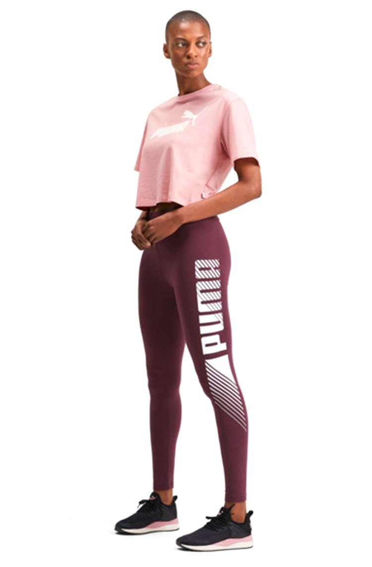 Camiseta Puma Essentials Cropped Feminina Rosa - NewSkull