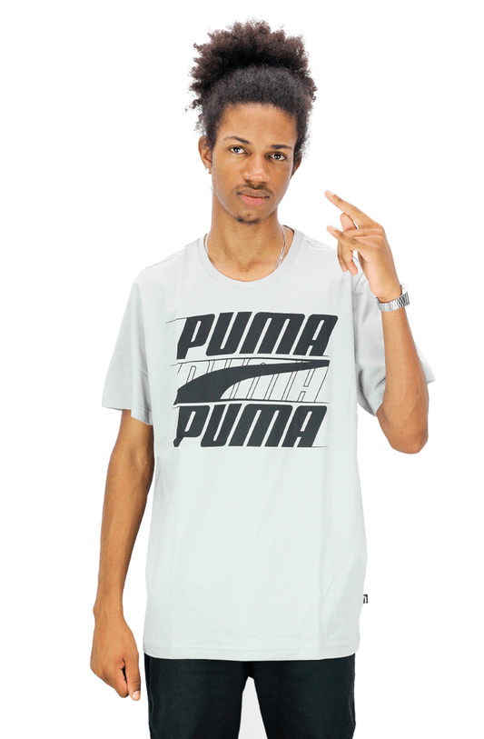 CAMISETA PUMA REBEL CINZA - NewSkull