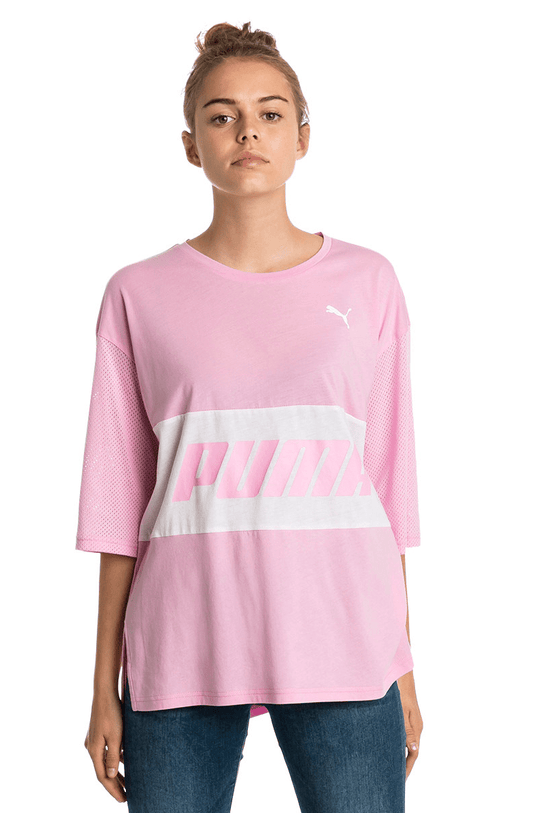 CAMISETA PUMA SPORTS BOYFRIEND FEMININA ROSA - NewSkull