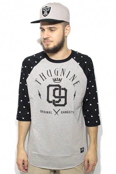 Camiseta Raglan Thug Nine 09 Crown - NewSkull
