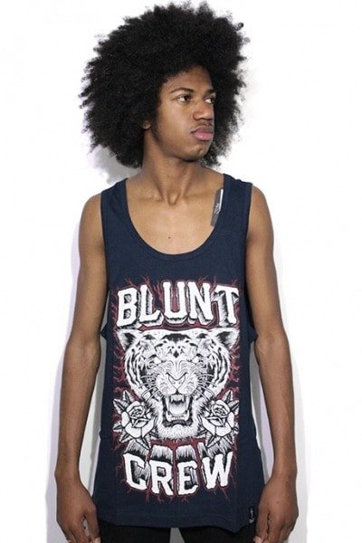 Camiseta Regata Blunt Baseball Tiger Marinho - NewSkull