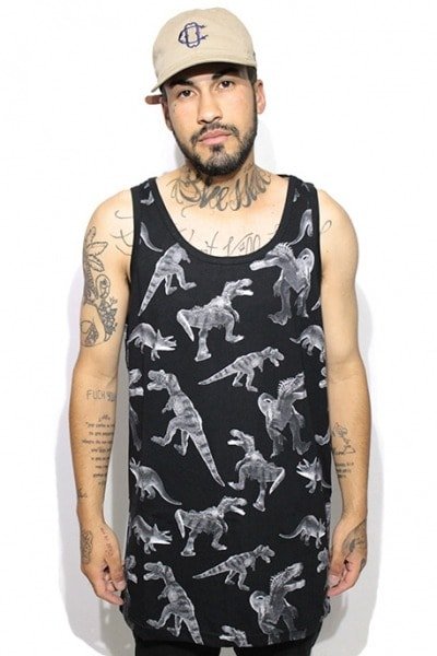 Camiseta Regata Blunt Freak Dinosaur Preto - NewSkull