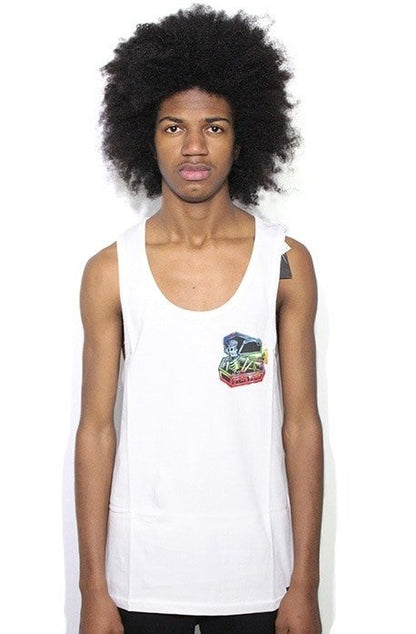 Camiseta Regata Blunt Stay Dead Branca - NewSkull
