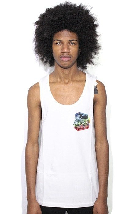 Camiseta Regata Blunt Stay Dead Branca - NewSkull