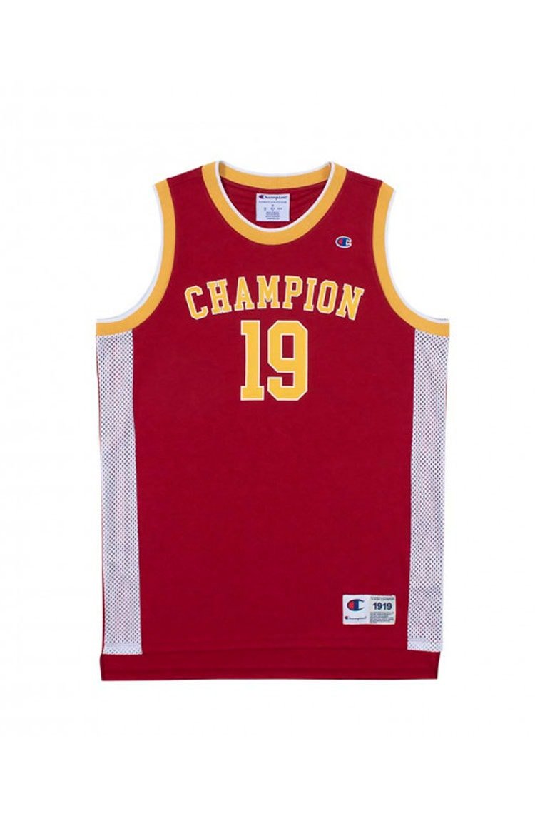 Camiseta Regata Champion Basket C19 Bordo/Amarelo - NewSkull
