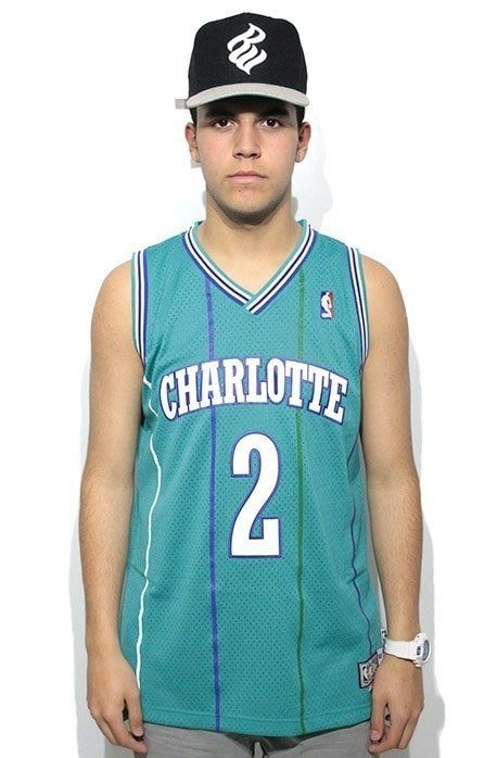 Camiseta Regata NBA Adidas Retired Charlotte Hornets Azul - NewSkull