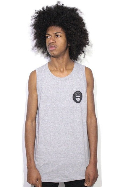 Camiseta Regata Starter Black Label Compton Face Cinza - NewSkull