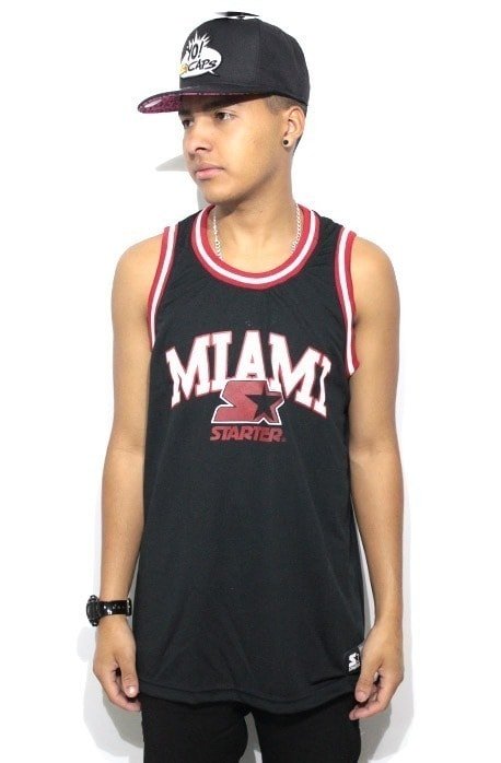 Camiseta Regata Starter Miami Preta - NewSkull