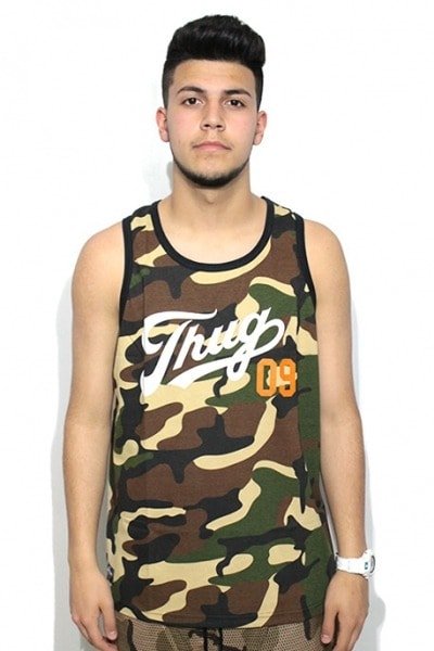Camiseta Regata Thug Nine Trd 09 Camuflado - NewSkull