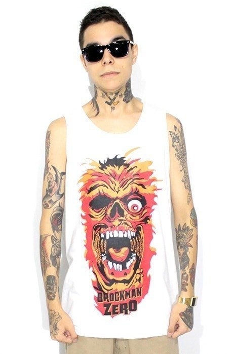 Camiseta Regata Zero Brockman Branca - NewSkull