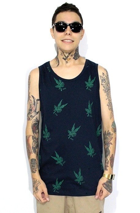 Camiseta Regata Zero Cannabis Marinha 2 - NewSkull