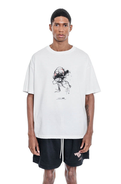 Camiseta Sopro Aflito Tee Branco/Preto - NewSkull