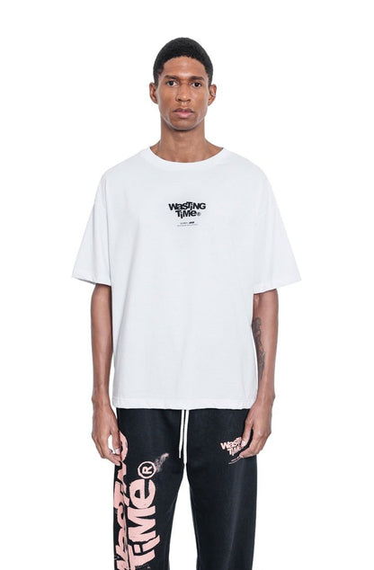 Camiseta Sopro Atrasado Tee Branco/Preto - NewSkull