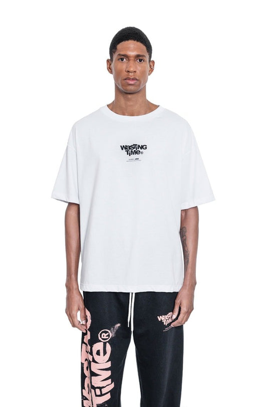 Camiseta Sopro Atrasado Tee Branco/Preto - NewSkull