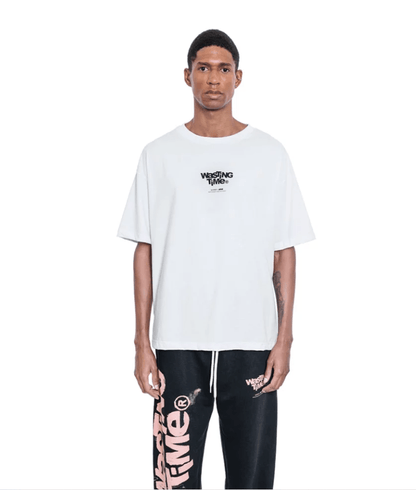 Camiseta Sopro Atrasado Tee Branco/Preto - NewSkull
