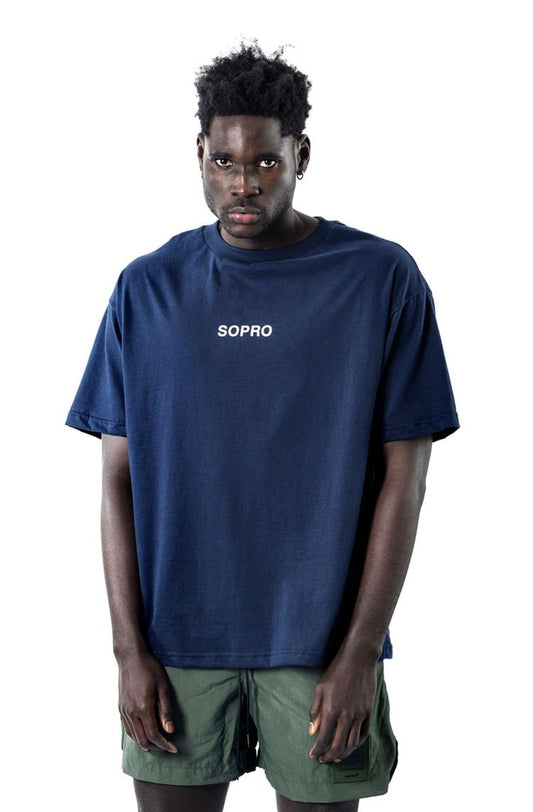 Camiseta Sopro Composition Tee Azul Marinho/Branco - NewSkull