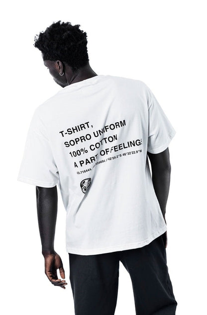 Camiseta Sopro Composition Tee Branco/Preto - NewSkull