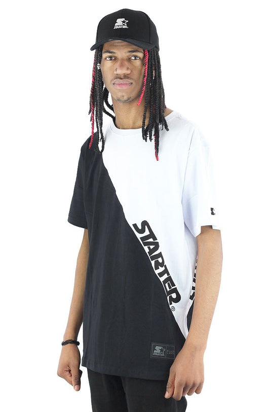 Camiseta Starter Bicolor LFTS Branca/Preta - NewSkull