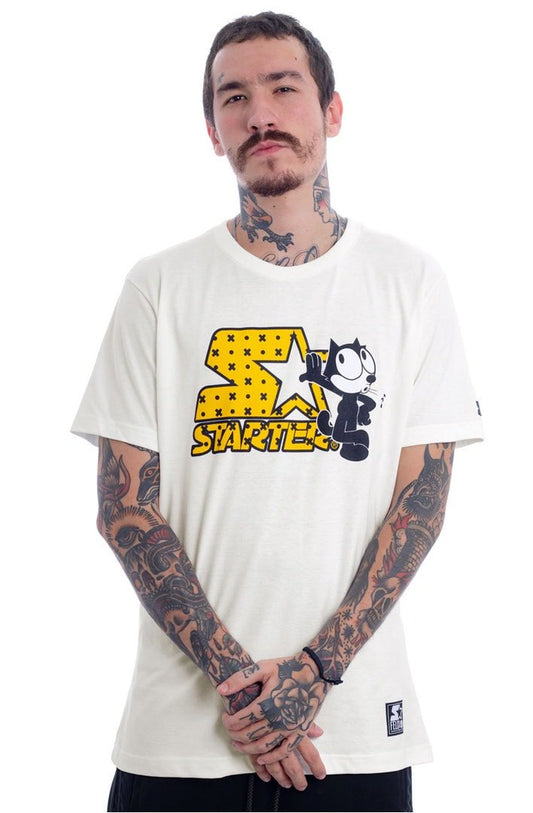 Camiseta STARTER Collab Felix Branca - NewSkull