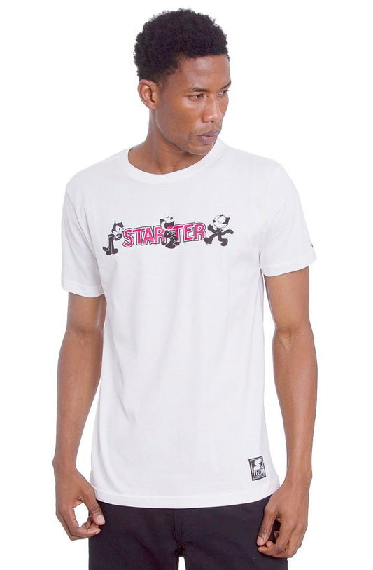 Camiseta STARTER Collab Felix Line Branca - NewSkull