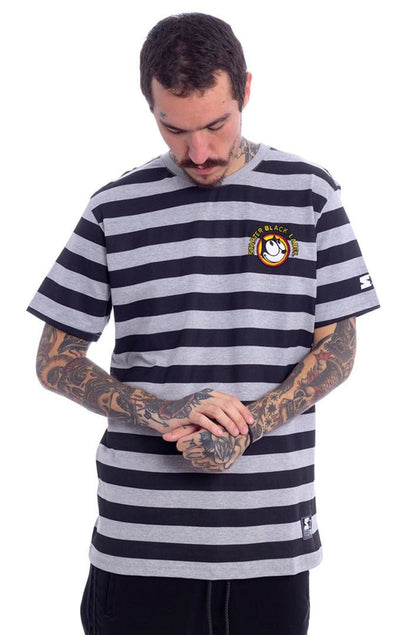 Camiseta STARTER Collab Felix Listrada Cinza/Preta - NewSkull