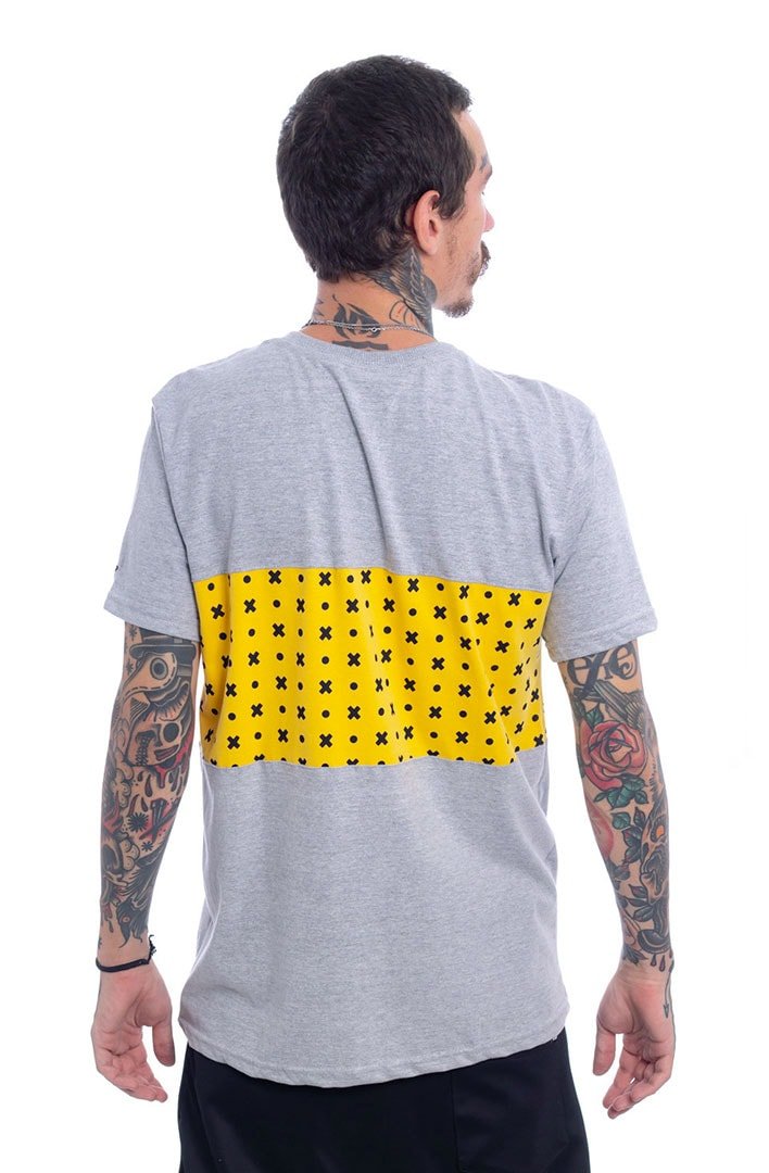 Camiseta STARTER Collab Felix Walk Cinza/Amarela - NewSkull