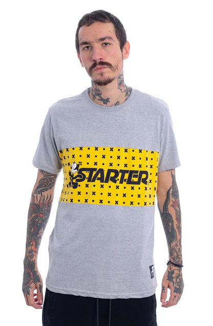 Camiseta STARTER Collab Felix Walk Cinza/Amarela - NewSkull