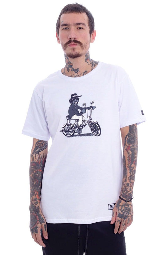 Camiseta STARTER Compton Bike Branca - NewSkull