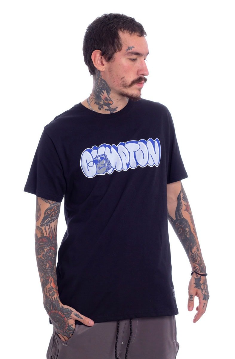 Camiseta STARTER Compton Bomb Extra Preta - NewSkull