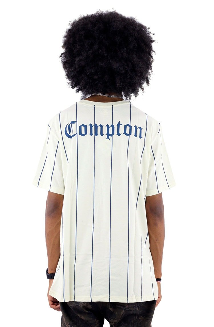 Camiseta Starter Compton Listra Bege - NewSkull