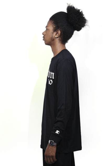 Camiseta Starter Compton Manga Longa Preta - NewSkull