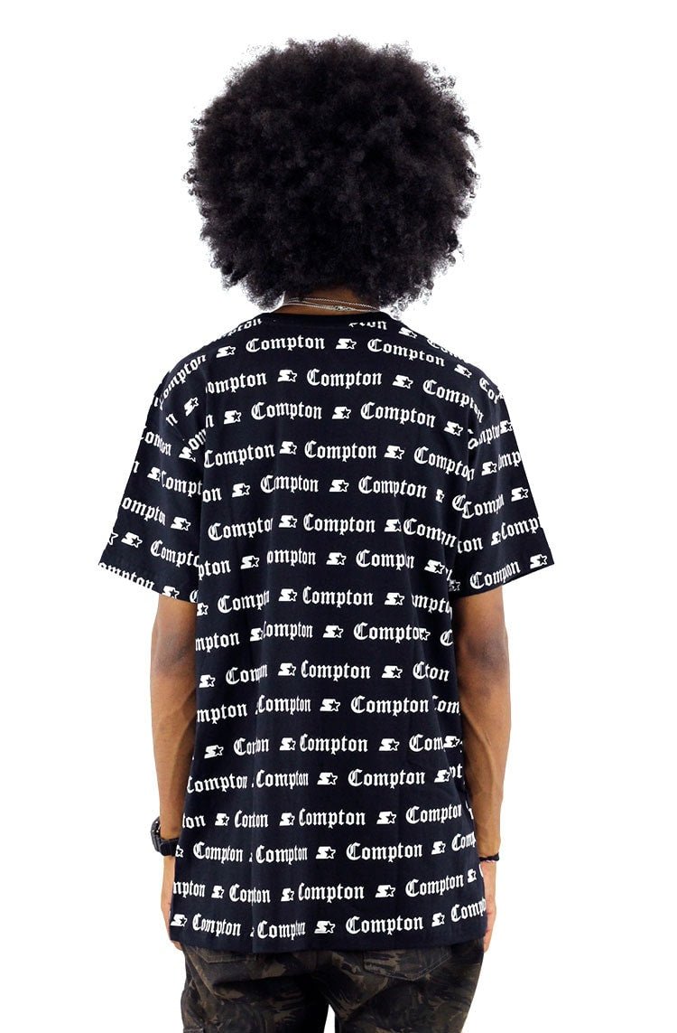 Camiseta Starter Compton Pattern Preta - NewSkull