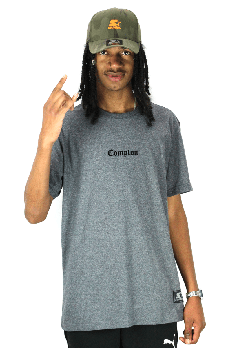 CAMISETA STARTER COMPTON VINIL CINZA - NewSkull