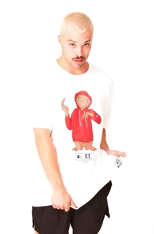 Camiseta Starter E.T. Off White/Vermelho - NewSkull