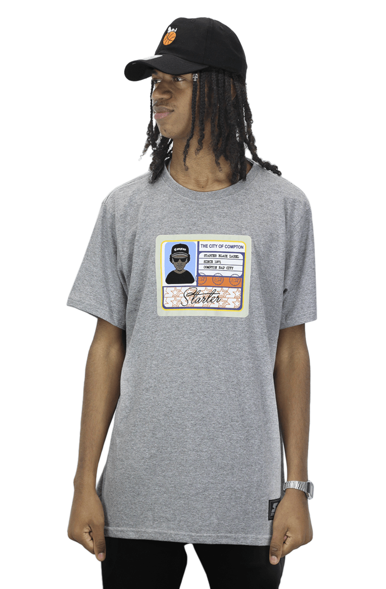 Camiseta Starter Id Compton Cinza - NewSkull