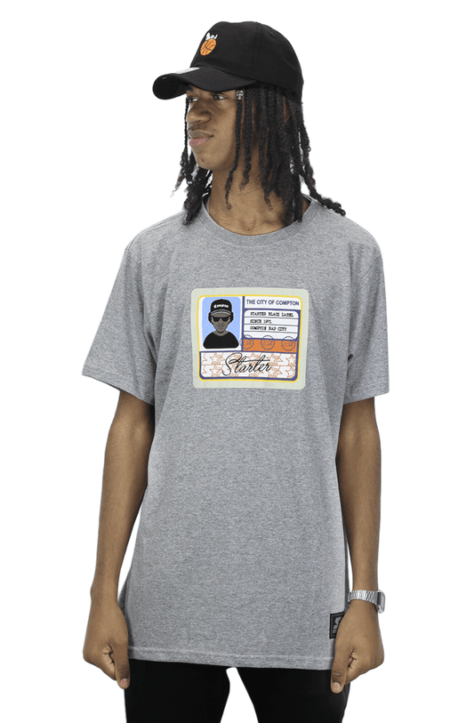 Camiseta Starter Id Compton Cinza - NewSkull