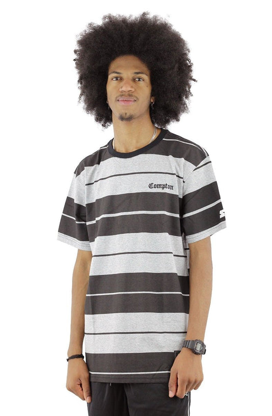 Camiseta STARTER Listrada Compton Cinza/Preta - NewSkull