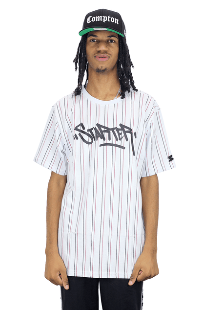 CAMISETA STARTER LISTRADA TAG BRANCA - NewSkull