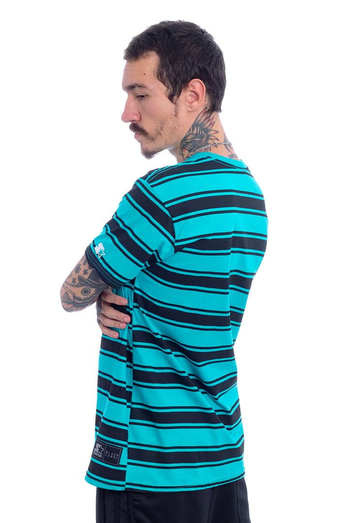 Camiseta STARTER Listrada Verde/Preta - NewSkull