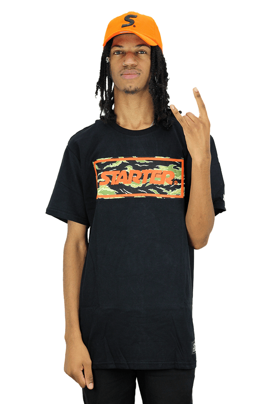 CAMISETA STARTER LOGO BOX CAMUFALDO PRETA - NewSkull