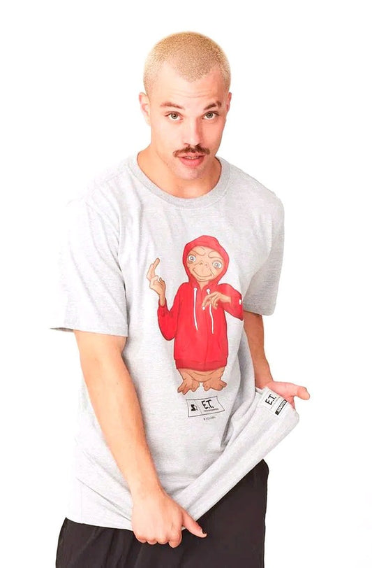 Camiseta Starter Logo E.t. Cinza/Vermelho - NewSkull