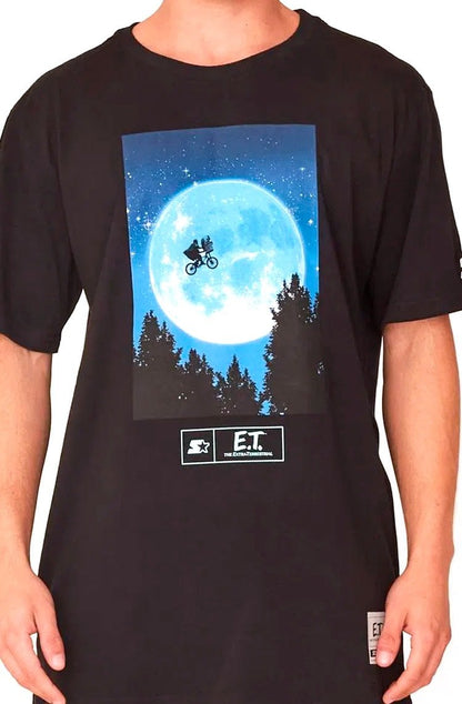 Camiseta Starter Logo E.T. Preto/Azul - NewSkull