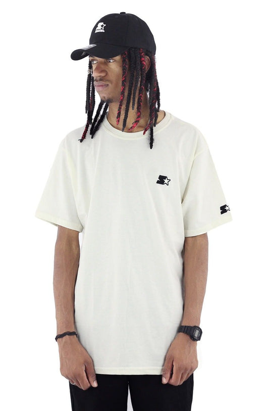 Camiseta Starter Mini Logo Bege - NewSkull