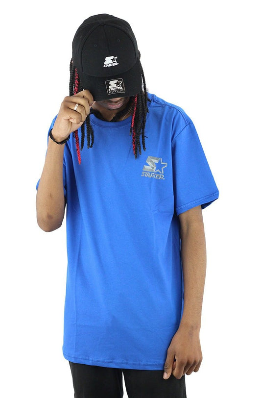 Camiseta Starter Mini Logo Metal Basic Azul - NewSkull