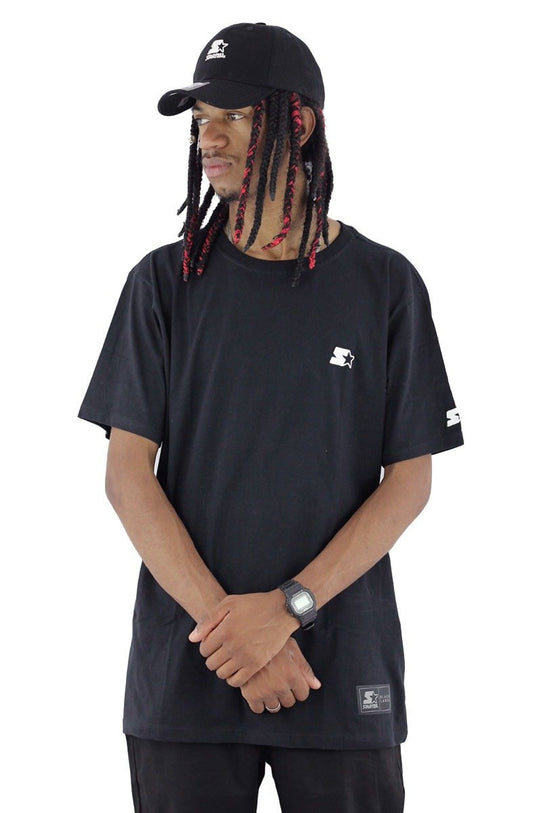 Camiseta Starter Mini Logo Preta - NewSkull