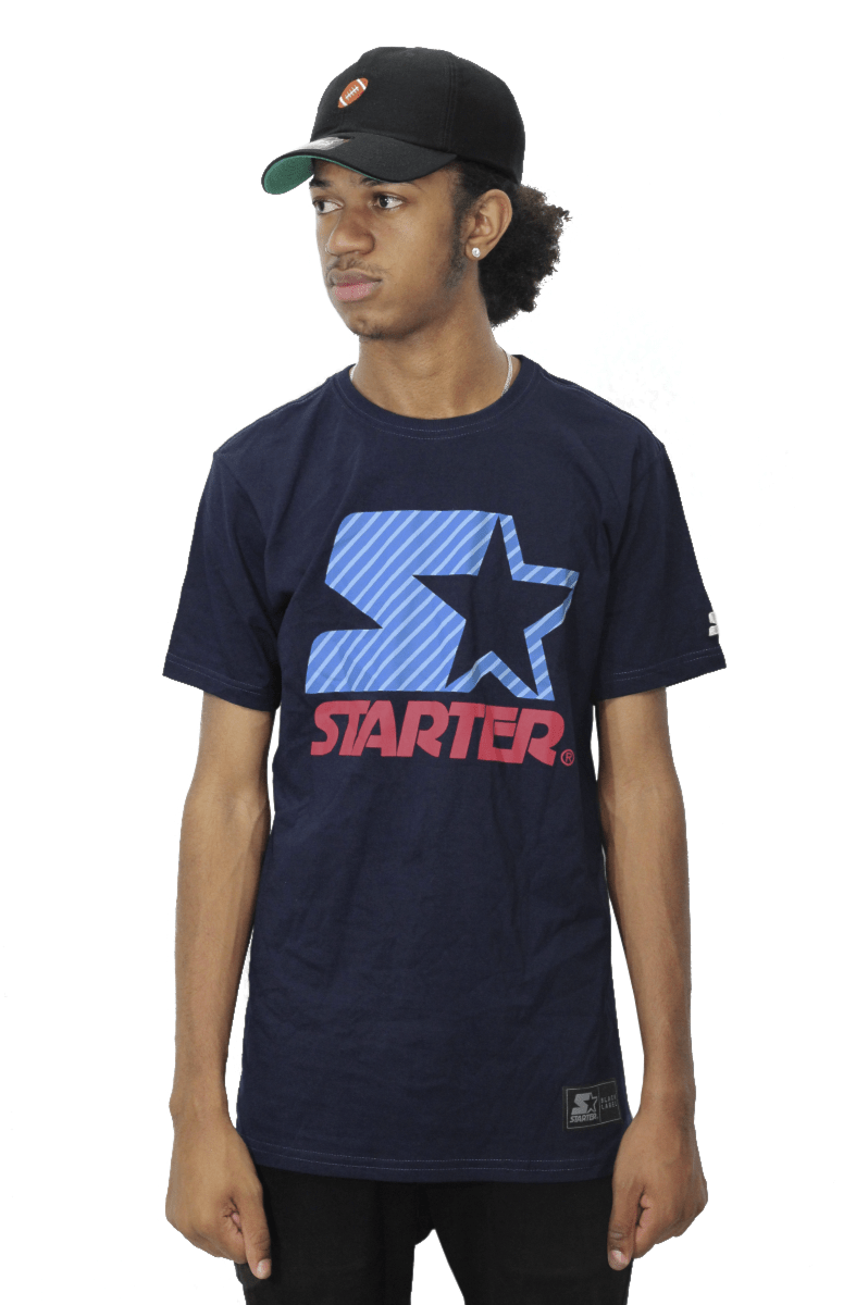 Camiseta Starter Striped Azul - NewSkull