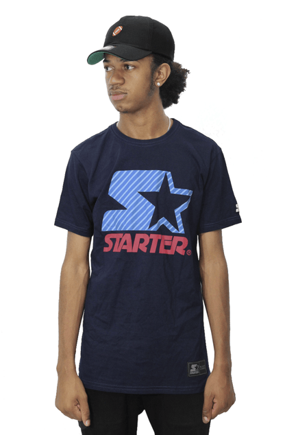 Camiseta Starter Striped Azul - NewSkull