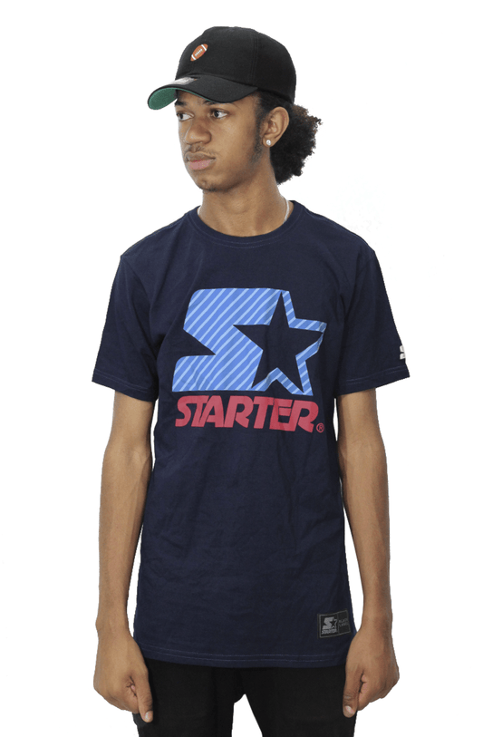 Camiseta Starter Striped Azul - NewSkull