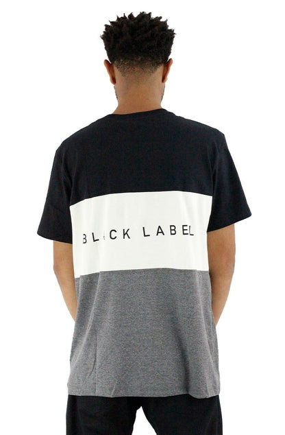Camiseta Starter Tricolor Estampada Preta/Cinza - NewSkull